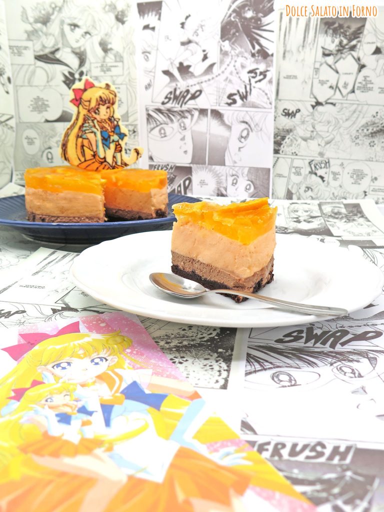 Fetta di torta mousse arancia e cioccolato di Sailor Venus