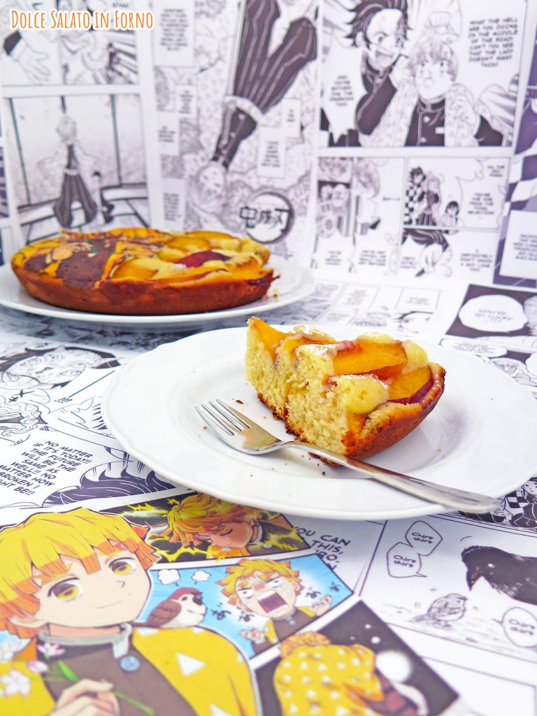 Fetta di torta di pesche in padella di Zenitsu Agatsuma di Demon Slayer