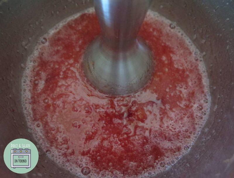 Frullare sorbetto pesca