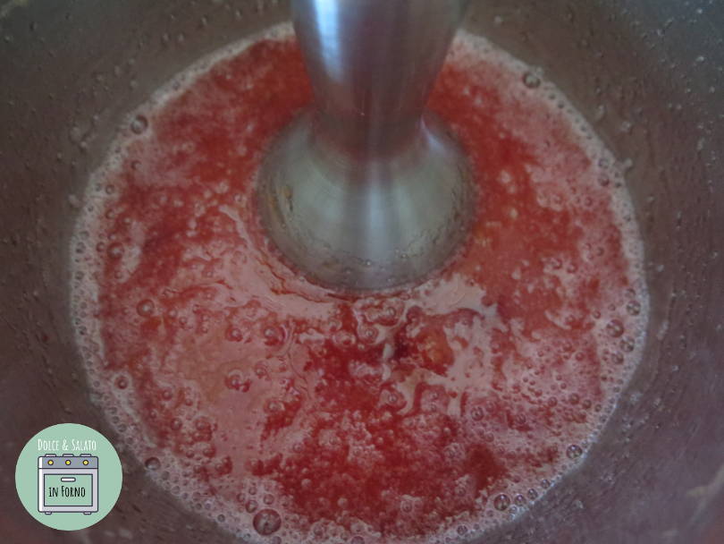 Frullare sorbetto pesca
