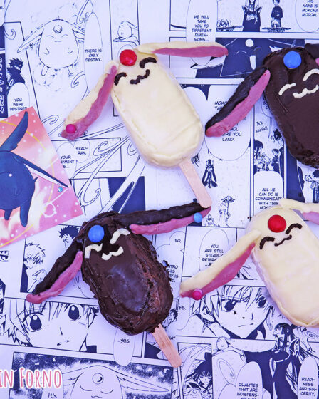 Gelato ricopeto cioccolato fondente e bianco di Mokona