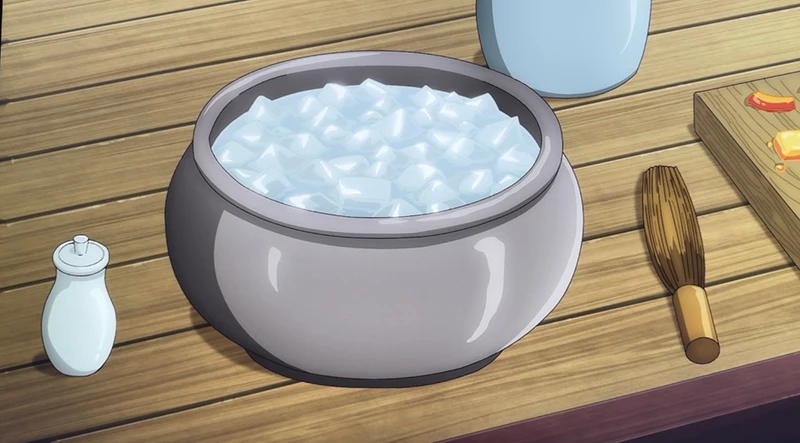 gelatiera costruita da Maomao nell'anime del Monologo della Speziale