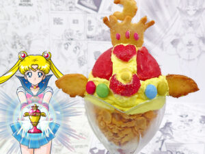 Sorbetto alla fragola a forma di holy grail di Sailor Moon