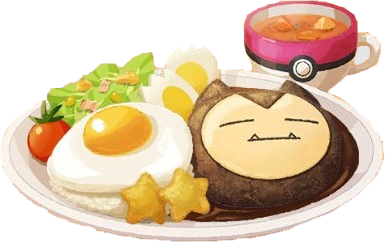 Happy Snorlax Loco-Moco dal videogioco Pokémon Café ReMix