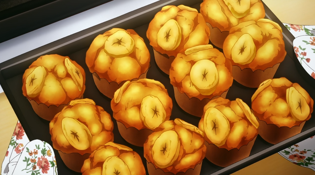 Muffin alla banana preparati da Miyamura in Horimiya