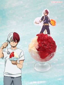 Kakigori al latte e fragola di Shoto Todoroki