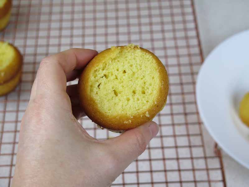 muffin con cupola tagliata