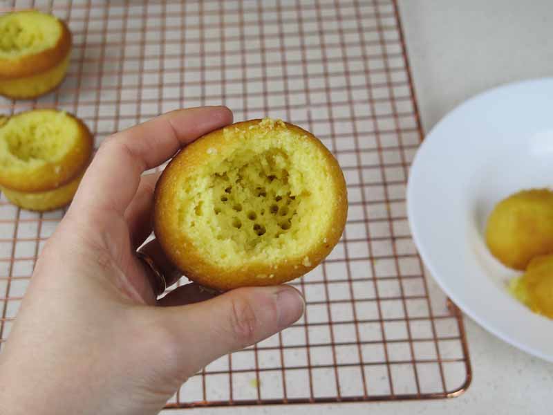 muffin con interno scavato