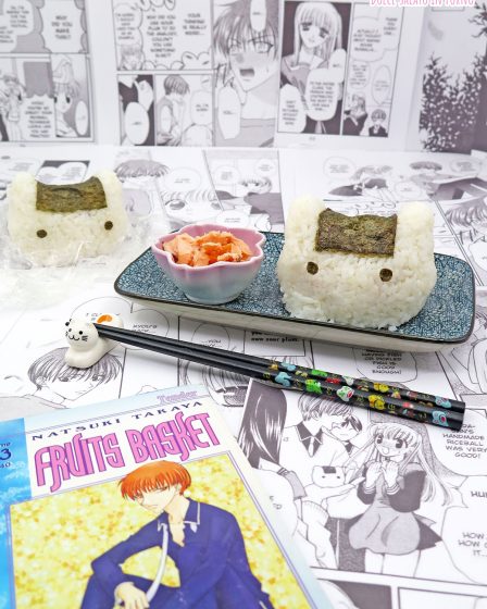 Onigiri al salmone a forma di gatto di Fruits Basket