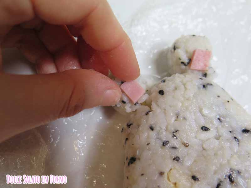 Orecchie di prosciutto topo onigiri