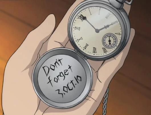 orologio Edward Elric nell'anime
