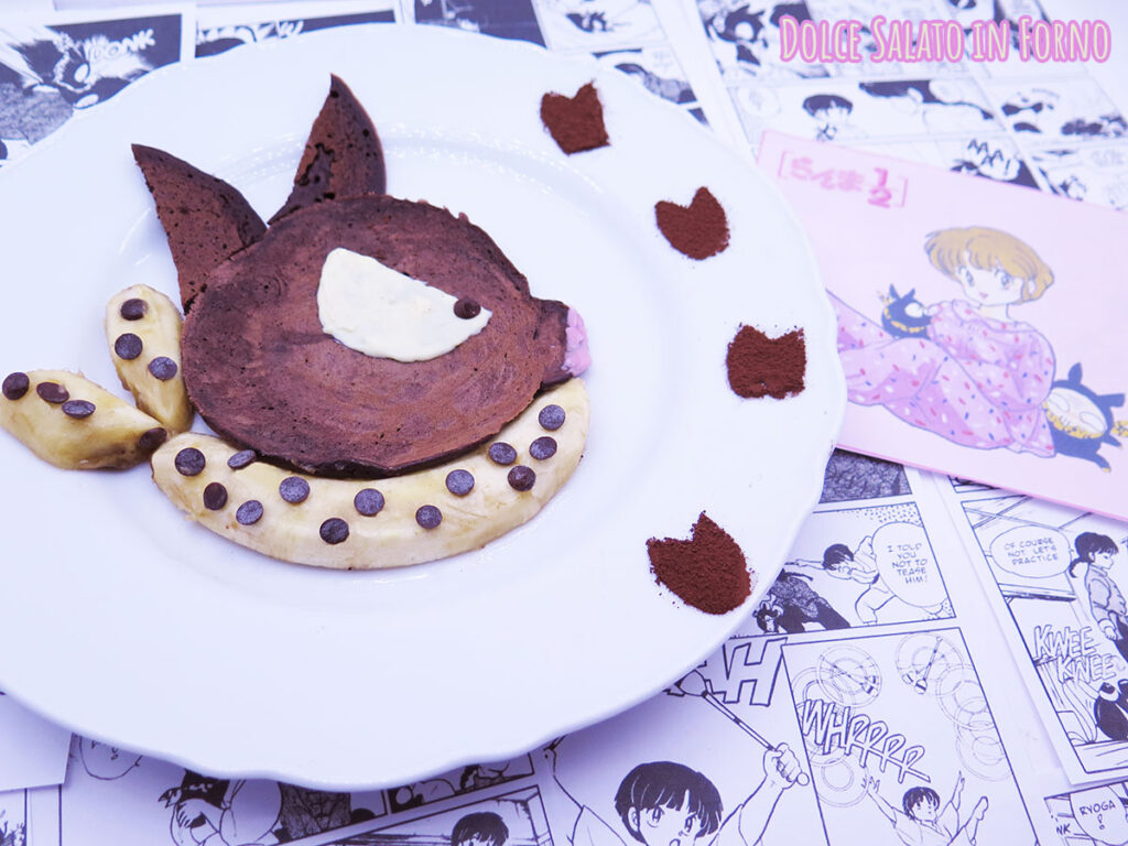 pancake al cacao a forma di Pchan di Ranma