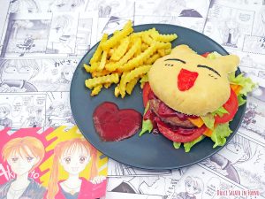 Panino hamburger a forma di Babbit di Kodocha