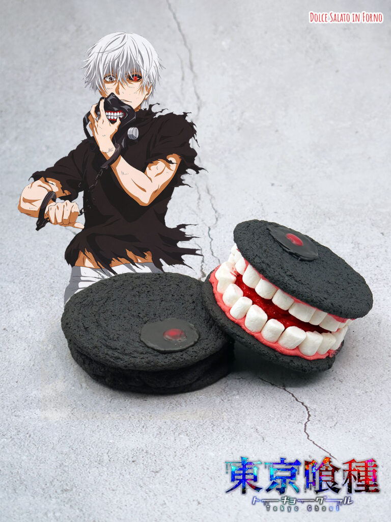 sandwich cookie al cacao nero di Ken Kaneki