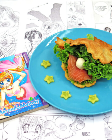 Schiacciata senza lievito a forma di conchiglia di Mermaid Melody