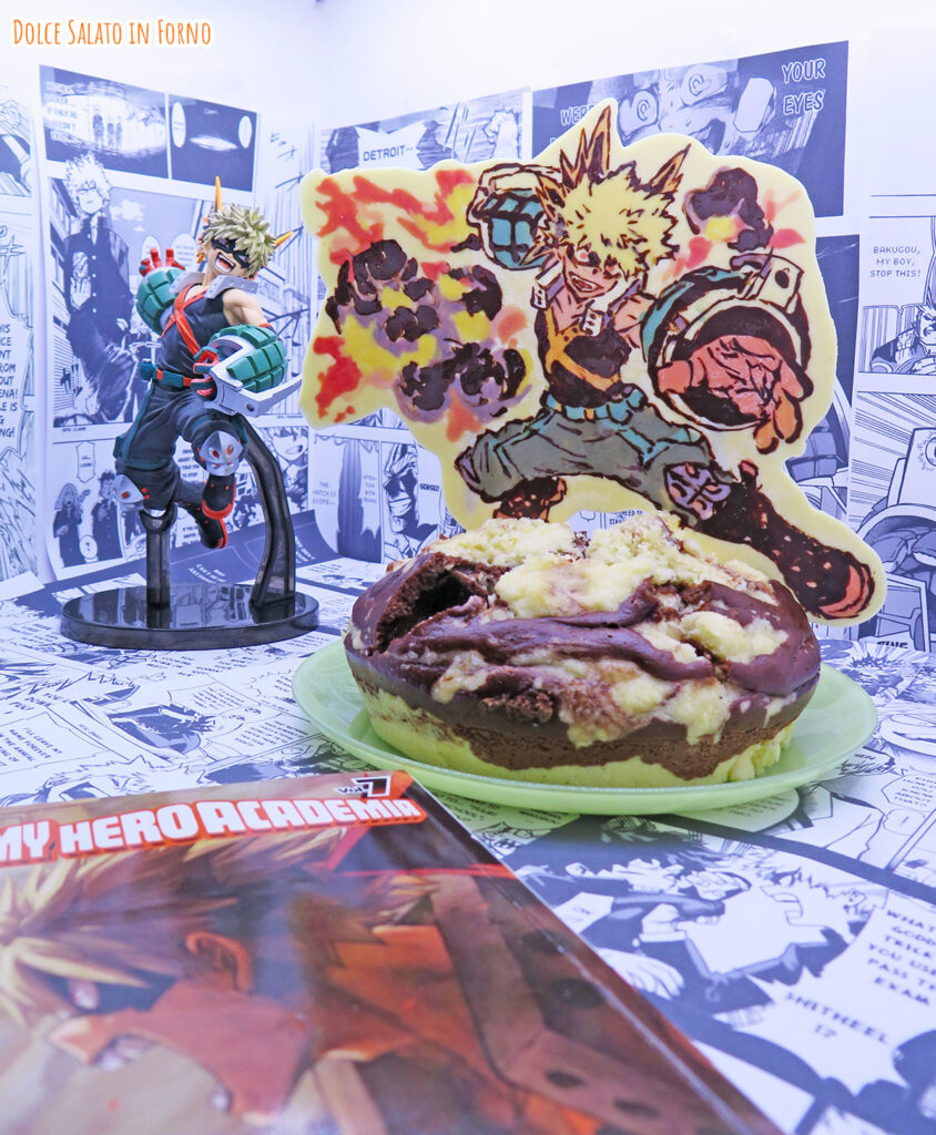 Torta esplosiva al vapore al cocco e cacao di Katsuki Bakugo di My Hero Academia