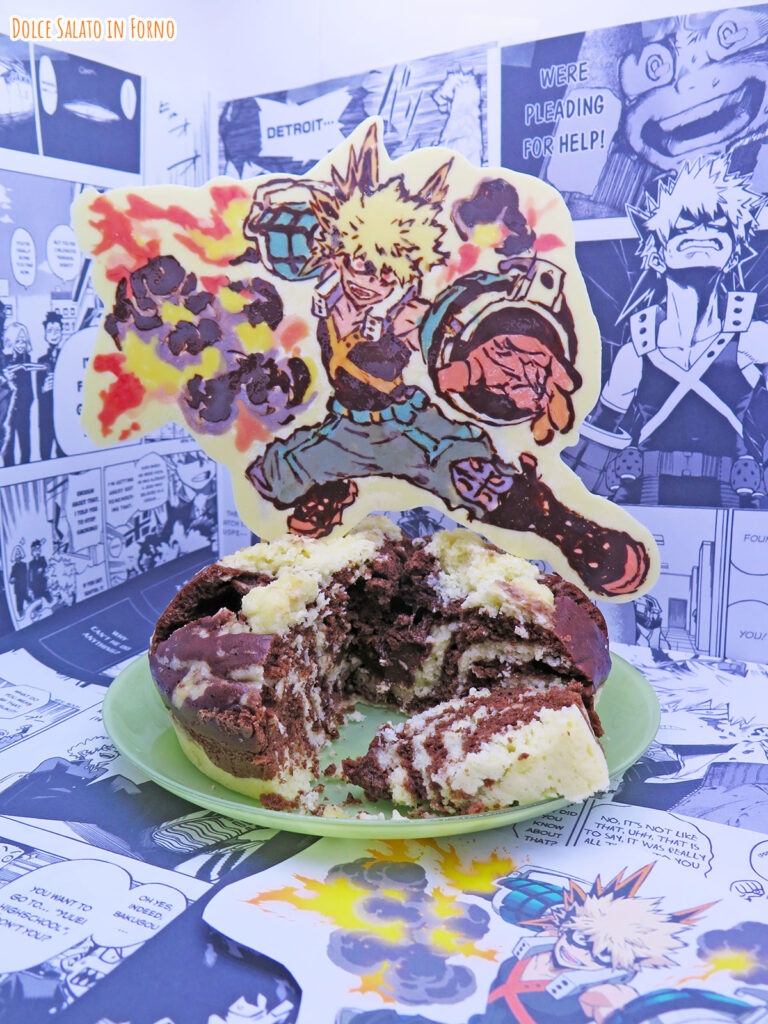 Torta esplosiva al vapore al cocco e cacao di Katsuki Bakugou MHA