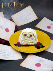 Mini torta foresta nera a forma di Edvige di Harry Potter