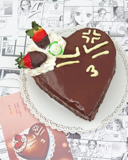 Torta fragole e cioccolato a cuore di San Valentino di Nana Hachi