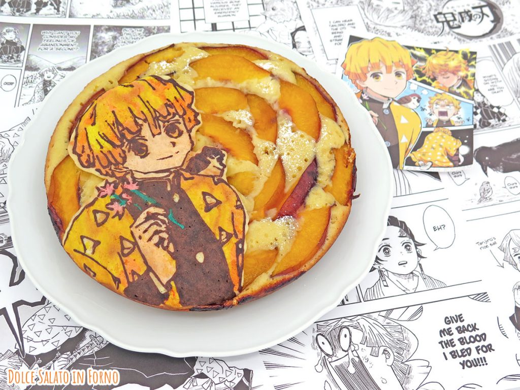 Torta di pesche in padella di Zenitsu Agatsuma di Kimetsu No Yaiba