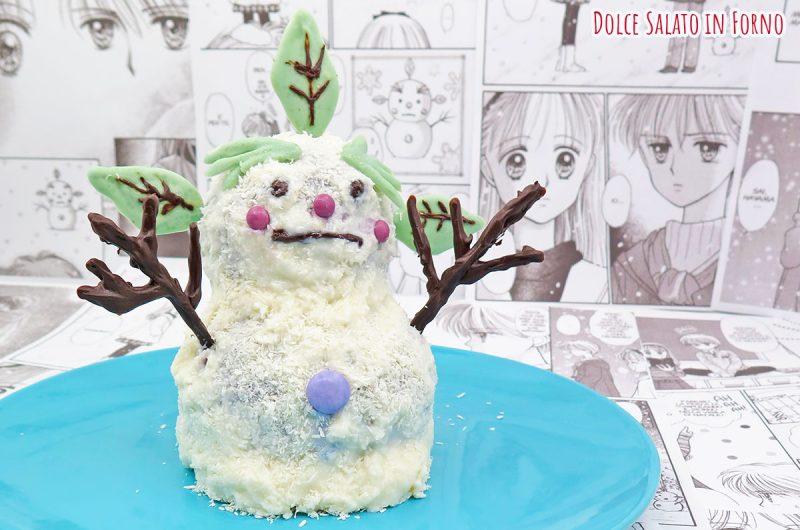 Torta Red Velvet a forma di Pupazzo di Neve di Kodomo No Omocha
