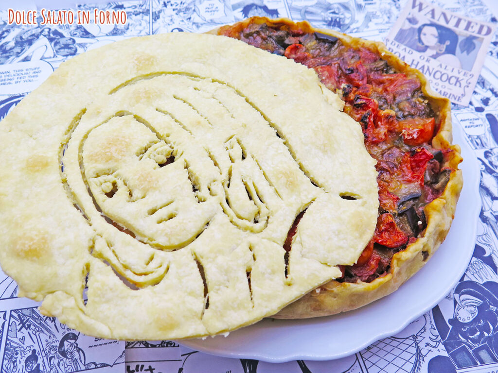 Torta salata con melanzane alla parmigiana senza frittura di Boa Hancock di One Piece