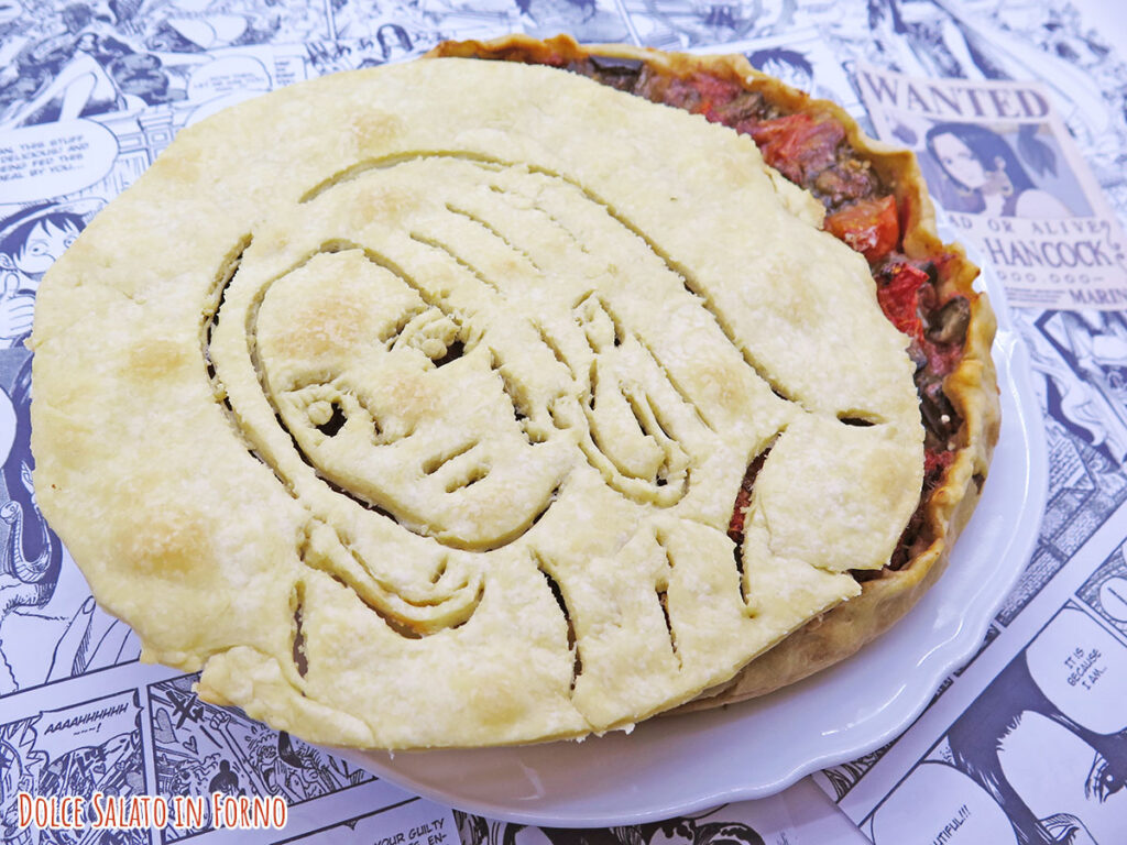 Torta salata con melanzane alla parmigiana senza frittura di Boa Hancock di One Piece