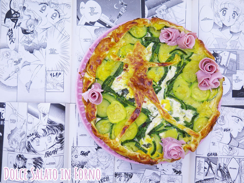 Torta salata “Sailor Jupiter” zucchine, ricotta, prosciutto cotto e scamorza