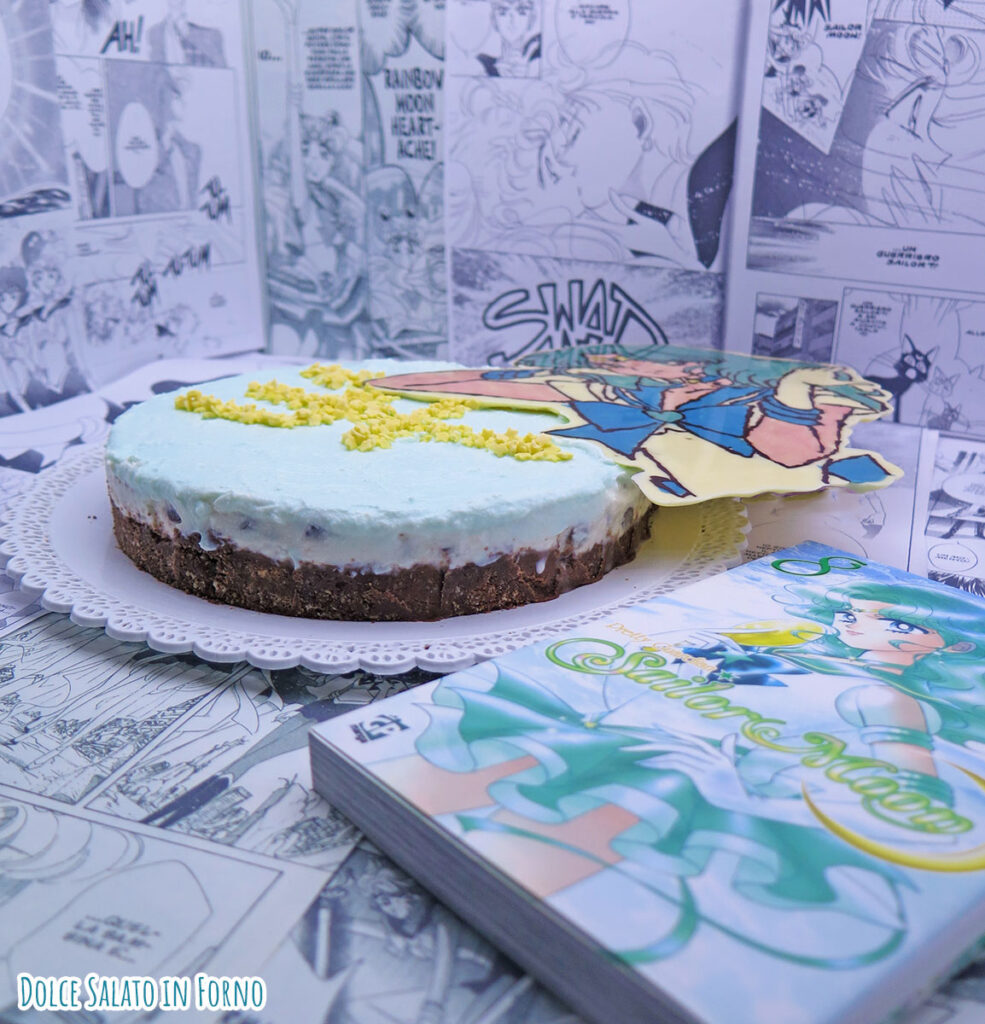 Torta senza cottura ricotta menta cocco e cioccolato di Sailor Neptune Michiru Kaioh