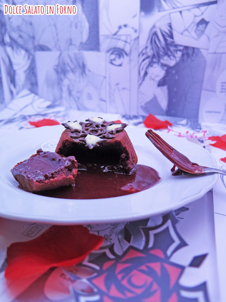 Tortno al cioccolato dal cuore morbido red velvet di Vampire Knight