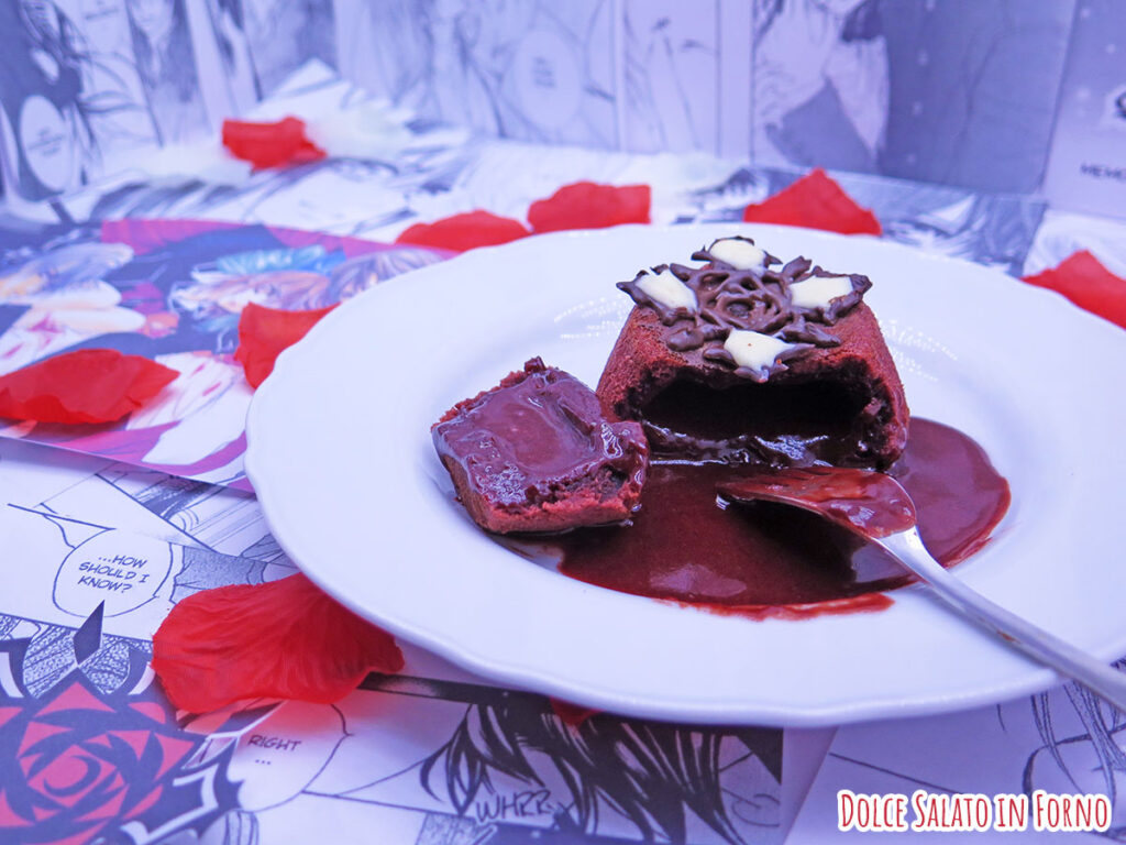 Tortno al cioccolato dal cuore morbido red velvet di Vampire Knight