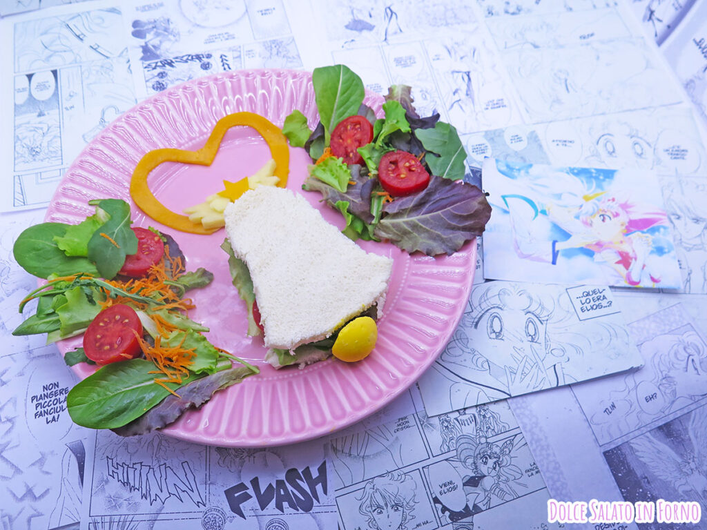 Tramezzino vegetariano a forma di Twinkle Yell di Chibiusa