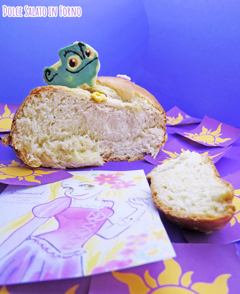 Treccia di pan brioche dolce di Rapunzel e Pascal